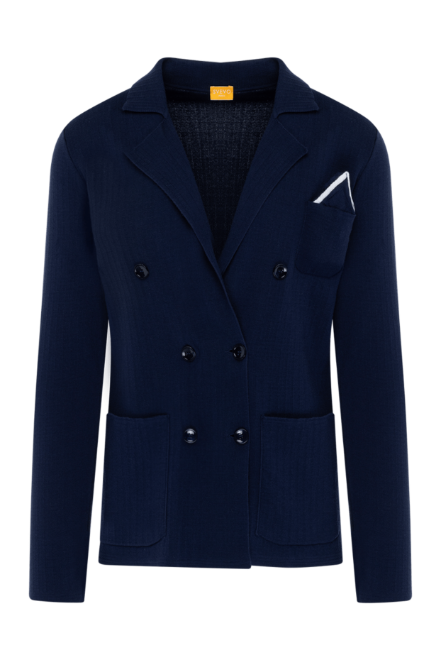 Svevo men's dark blue cotton jacket with patch pockets
179532 - photo 1