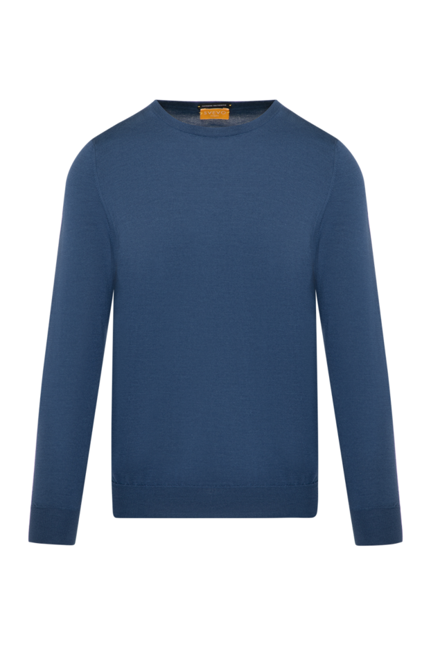 Svevo long sleeve men's blue cashmere and silk jumper 179537 - photo 1
