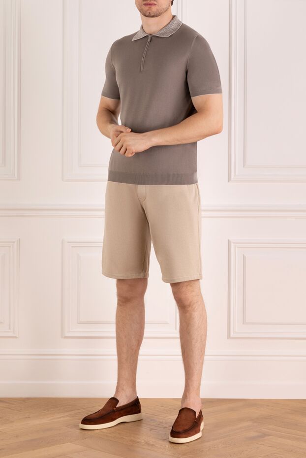 Svevo men's beige cotton shorts 179557 - photo 2