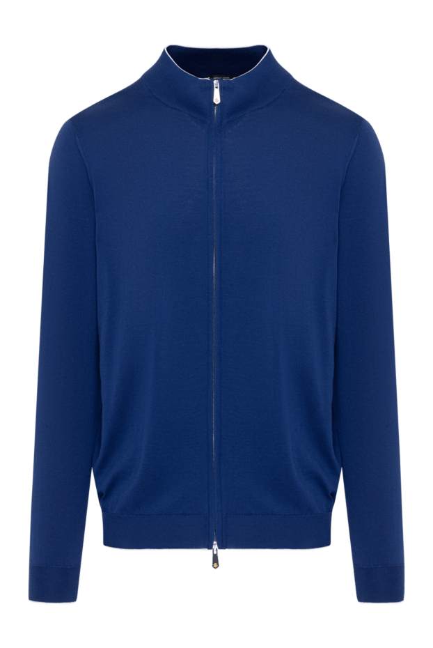 Svevo men's simple cardigan with a stand-up collar and a zipper 179562 - photo 1