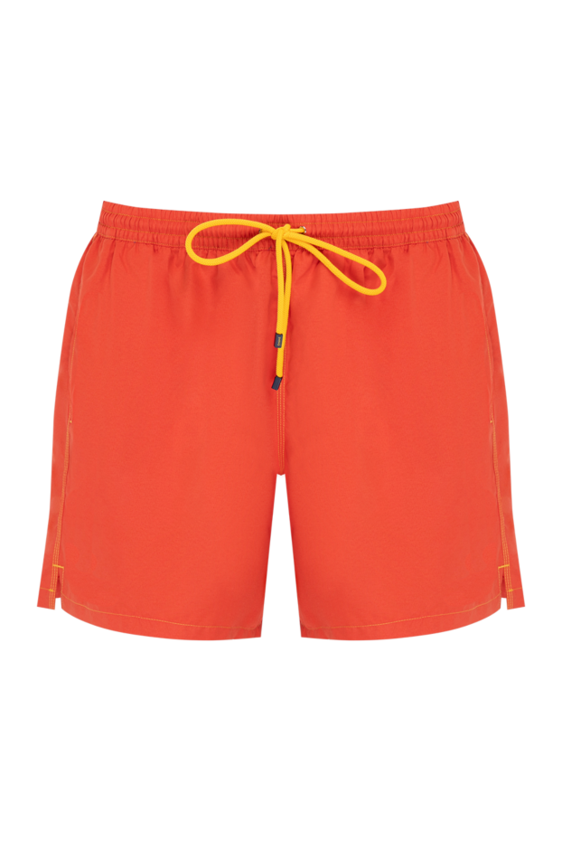 Red men's beach shorts made of polyester - photo 1