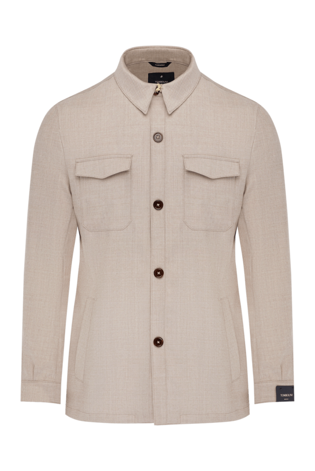 Tombolini beige men's jacket made of wool and elastane 179625 - photo 1