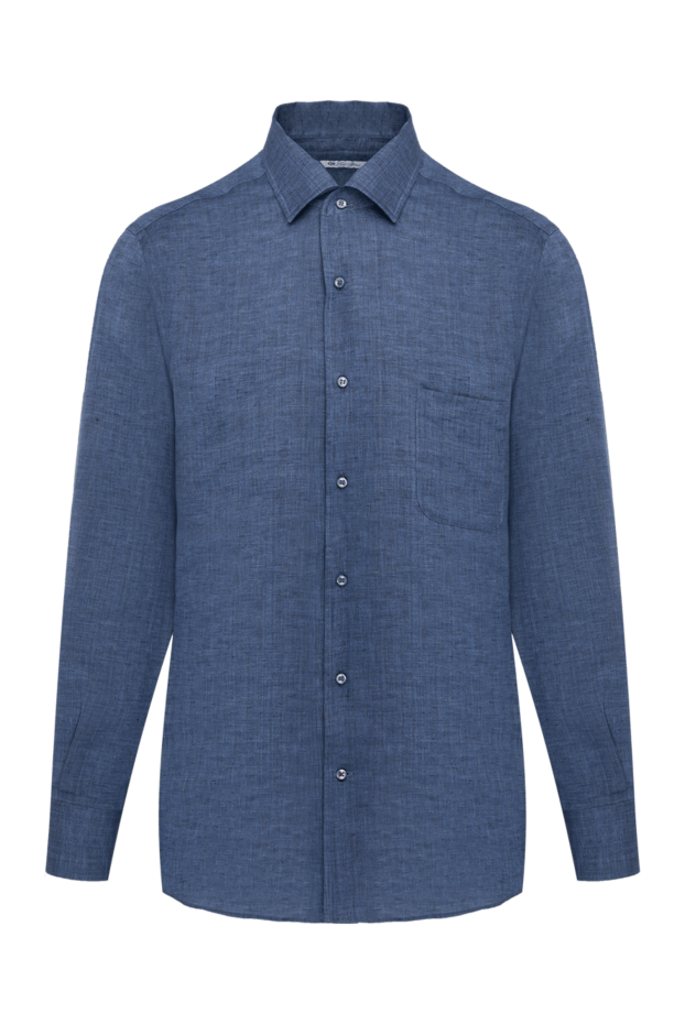 Loro Piana men's blue linen shirt with patch pocket
179667 - photo 1