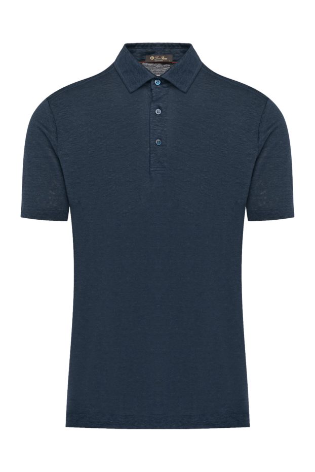 Loro Piana men's blue linen polo shirt 179671 - photo 1