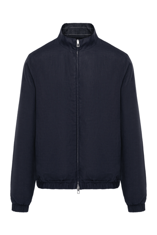 Loro Piana куртка мужская синяя из льна 179679 - фото 1
