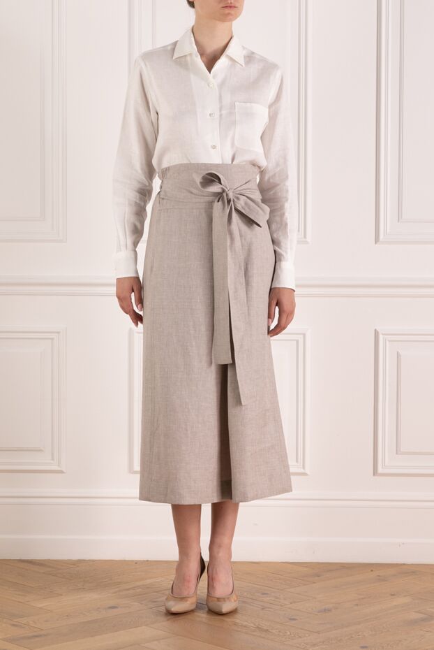 Loro Piana юбка maxi бежевая 179685 - фото 2