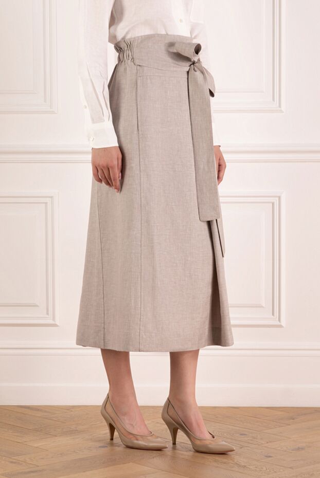 Loro Piana юбка maxi бежевая 179685 - фото 3