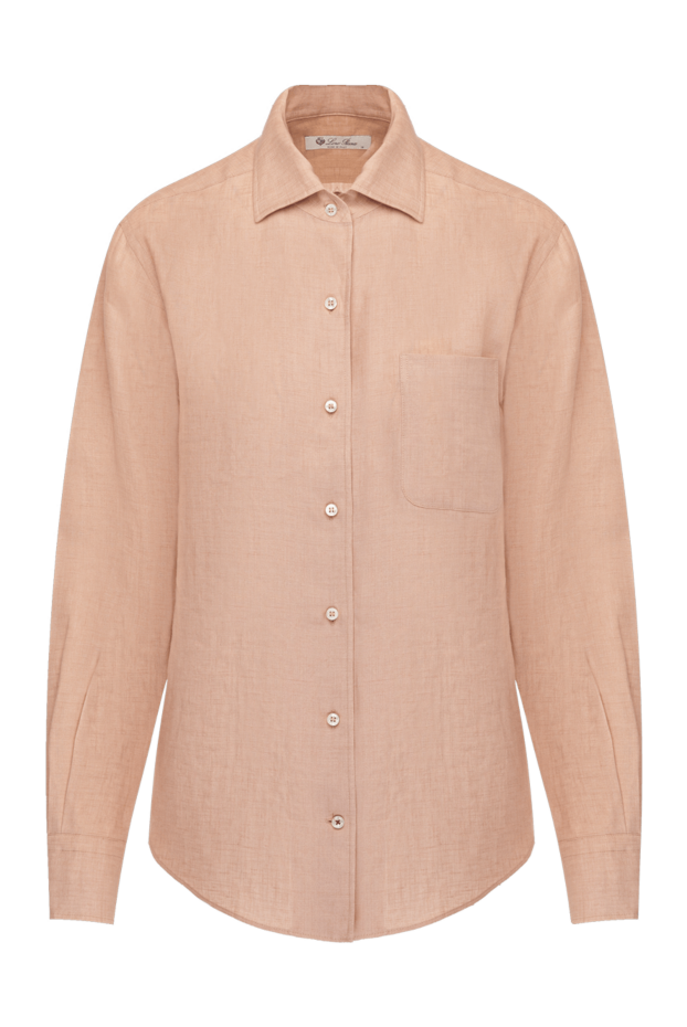 Loro Piana рубашка женская розовая из льна 179689 - фото 1