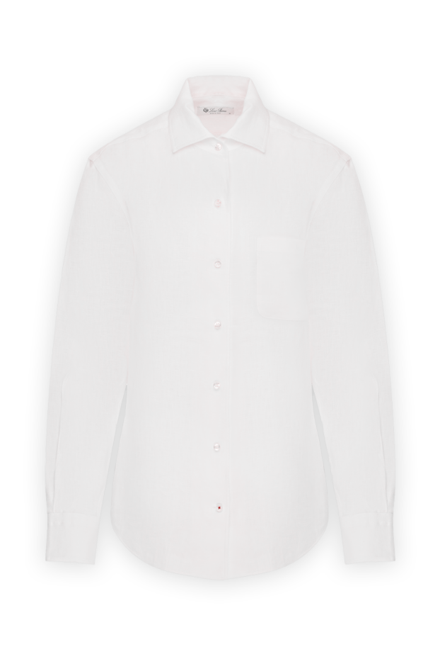 Loro Piana рубашка женская белая из льна 179690 - фото 1
