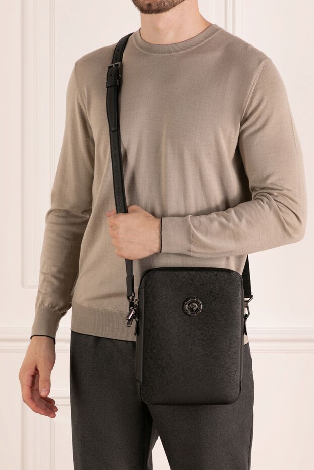 Stefano Ricci shoulder bag for men black calfskin leather 179727 - photo 2