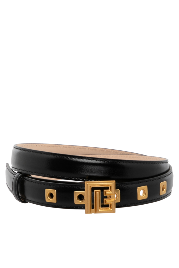 Balmain черный женский ремень p-belt из гладкой кожи с пряжкой-логотипом 179752 - фото 1