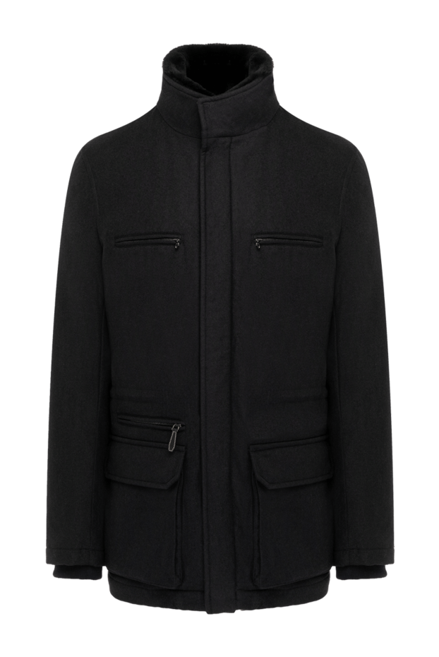 Cesare di Napoli dark blue cashmere down jacket with patch pockets and suede elbow pads
179807 - photo 1
