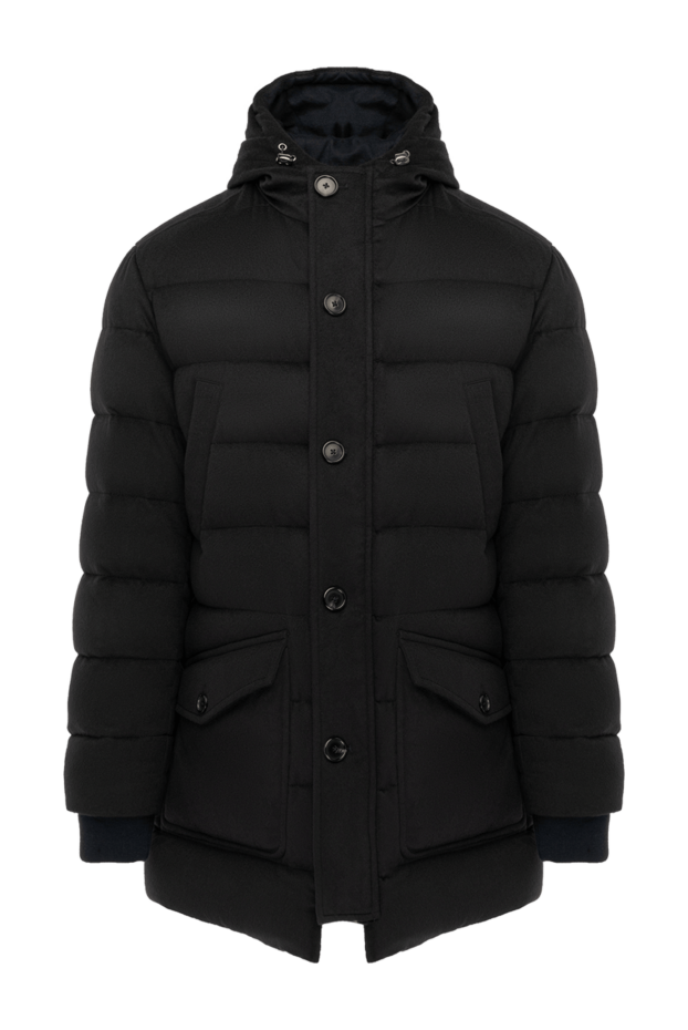Cesare di Napoli men's blue winter cashmere down jacket with a voluminous hood
179808 - photo 1