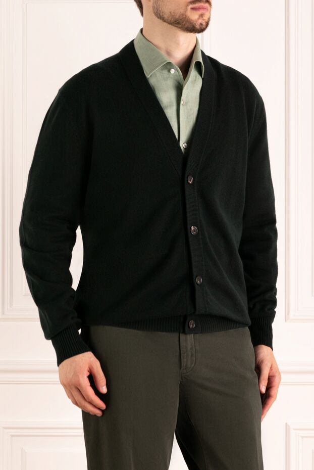 Loro Piana кардиган мужской черный из кашемира 179856 - фото 3