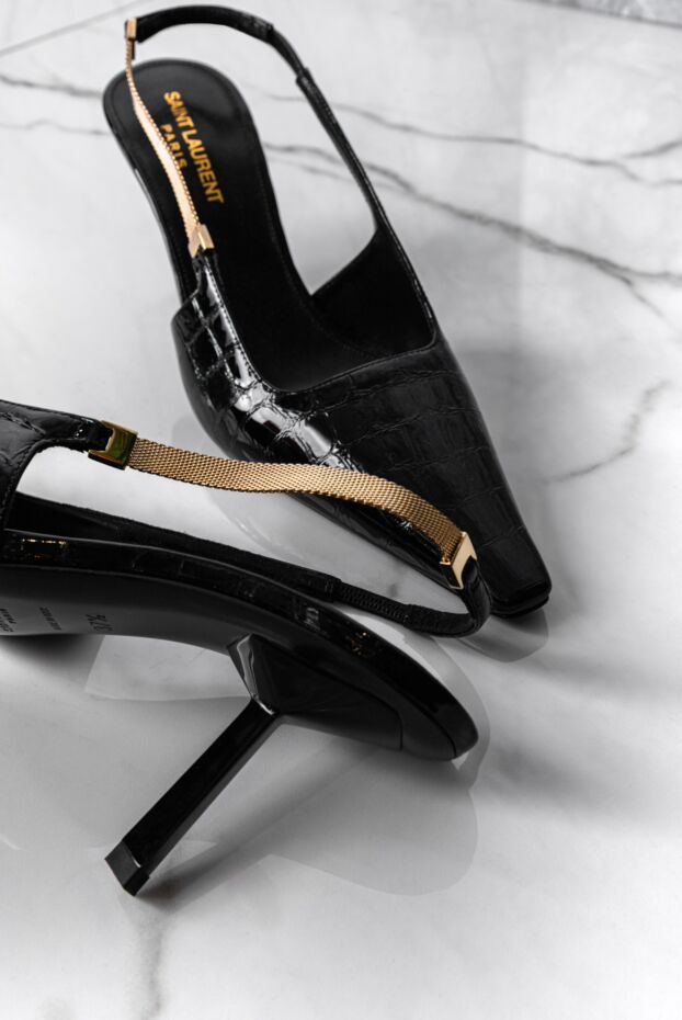 Saint Laurent classic pumps with a crocodile texture and a graceful heel 179882 - photo 2