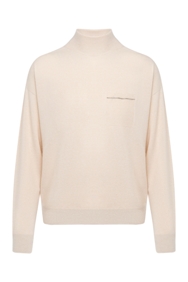 Peserico women's cashmere jumper in a milky shade with a stand-up collar
179912 - photo 1