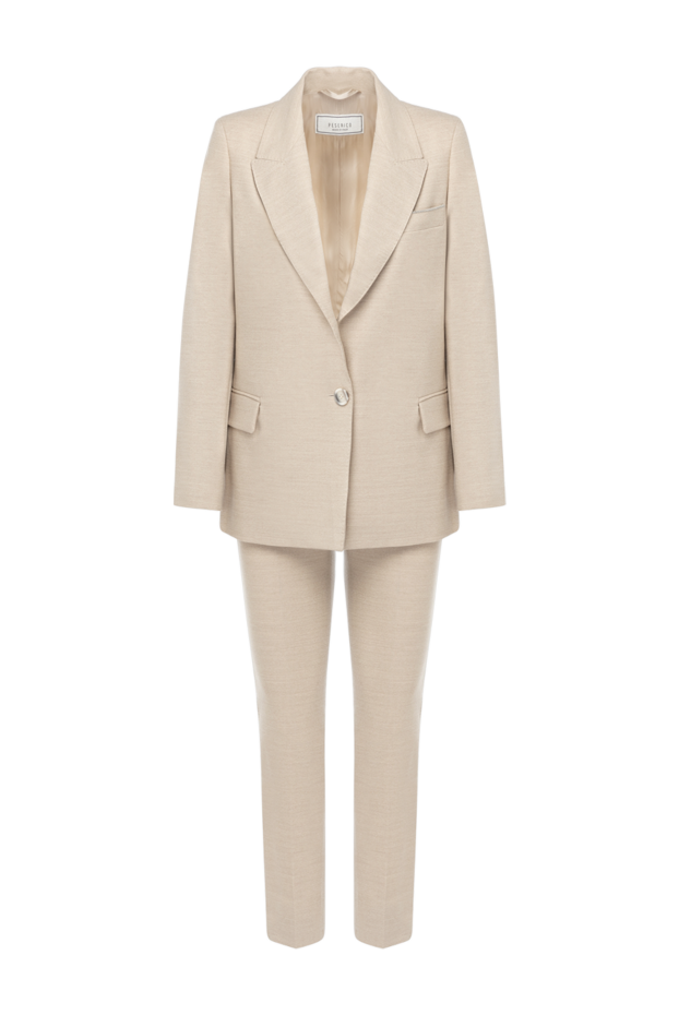 Peserico women's light beige wool trouser suit 179934 - photo 1