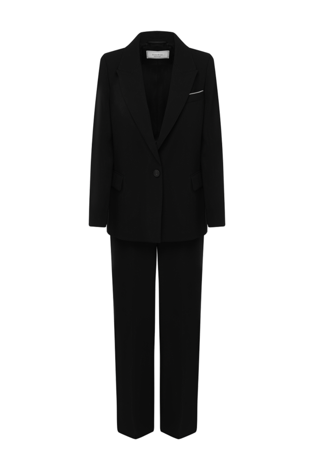 Peserico black polyester suit with trousers for women 179936 - photo 1