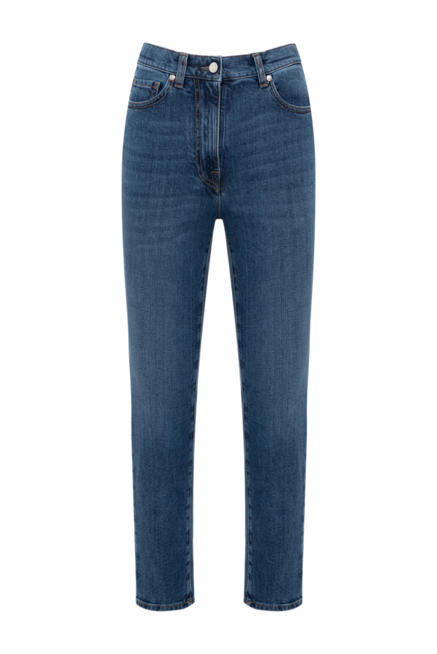 Peserico model made of stretch denim with a straight cut and a classic waist for women 179940 - photo 1