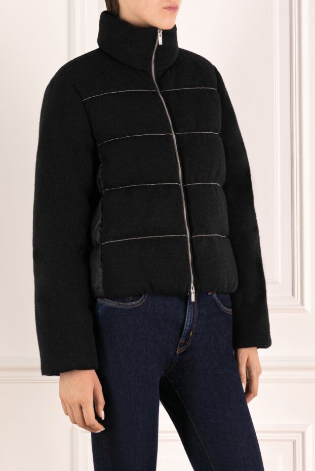 Peserico women's black alpaca and nylon jacket 179950 - photo 3