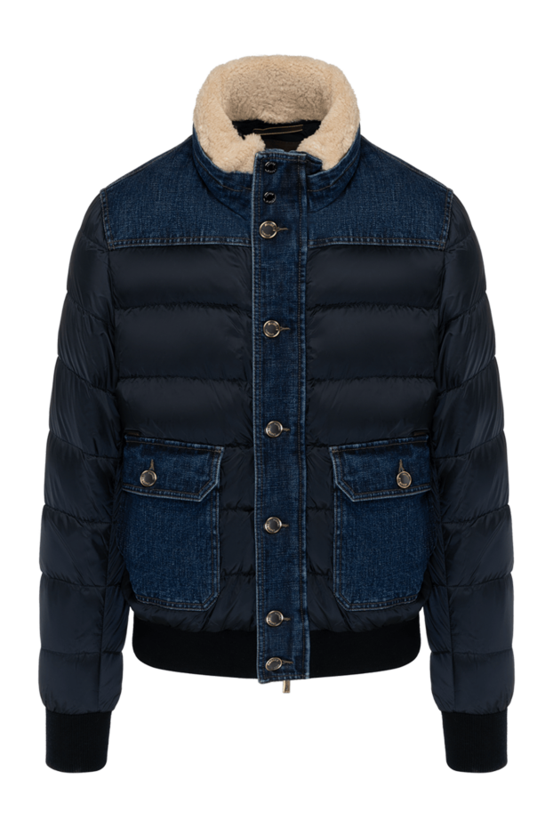 Moorer men's down jacket blue made of cotton and polyurethane 180042 - photo 1