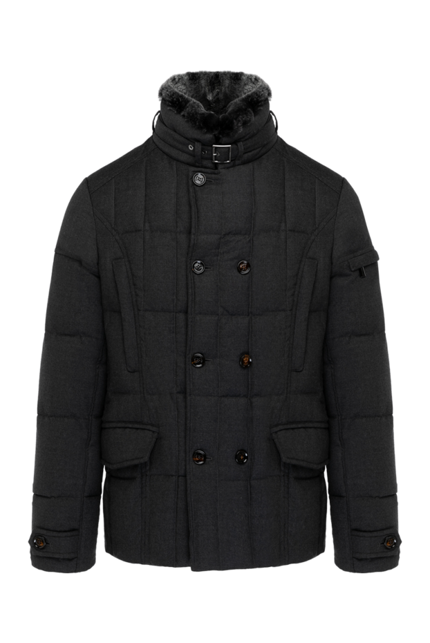 Moorer men's gray down jacket made of wool and cashmere 180044 - photo 1