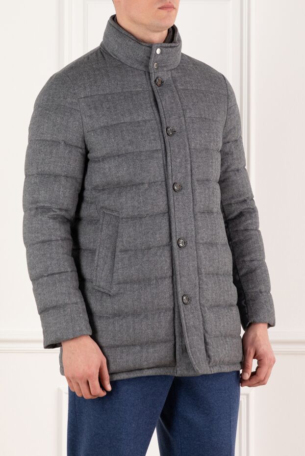 Moorer men's cashmere down jacket gray 180045 - photo 3