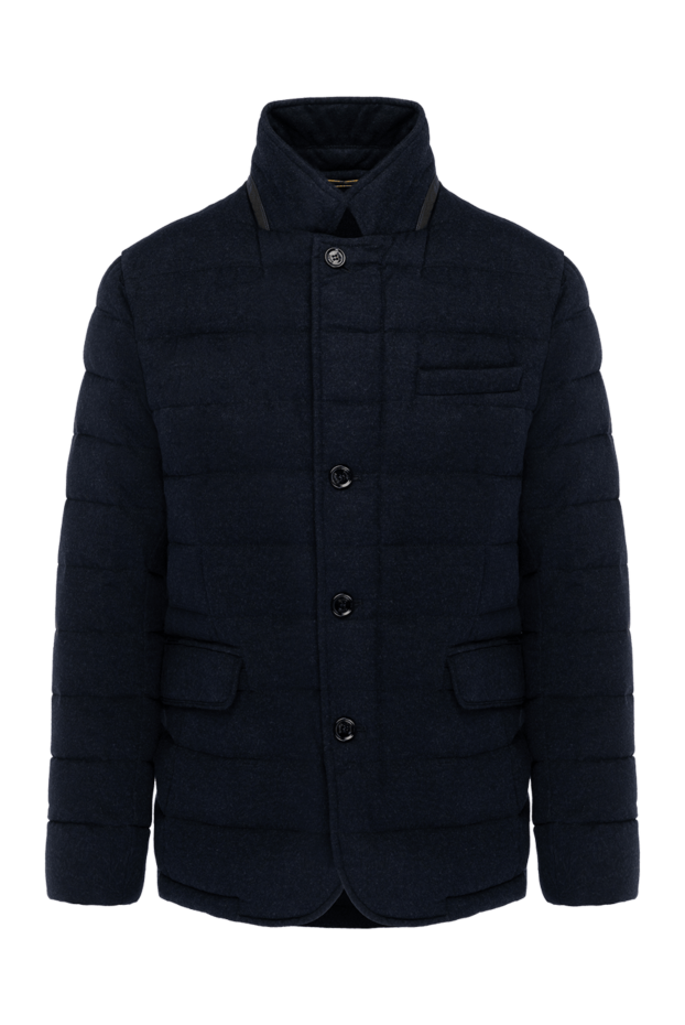 Moorer men's blue quilted cashmere down jacket with buttons 180048 - photo 1