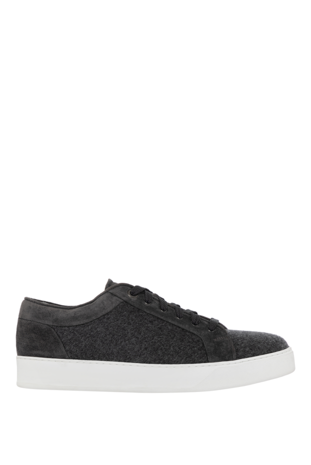 Moorer men's gray leather and wool snickers 180058 - photo 1