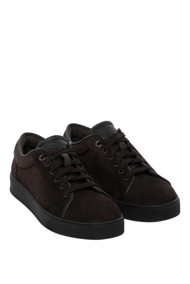 Moorer men's brown nubuck and fur snickers 180060 - photo 3
