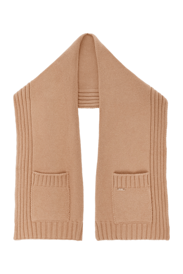 Moorer women's brown cashmere scarf with patch pockets
180146 - photo 1