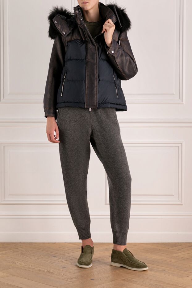 Moorer women's down jacket blue made of cotton and polyamide 180173 - photo 2