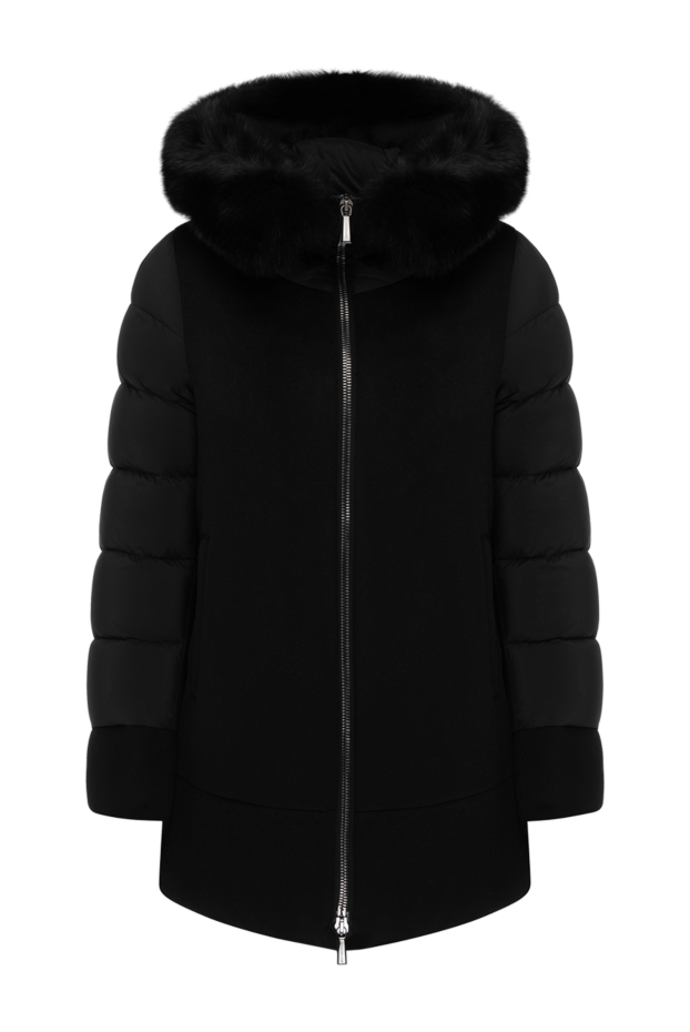 Moorer women's black wool and cashmere down jacket 180180 - photo 1