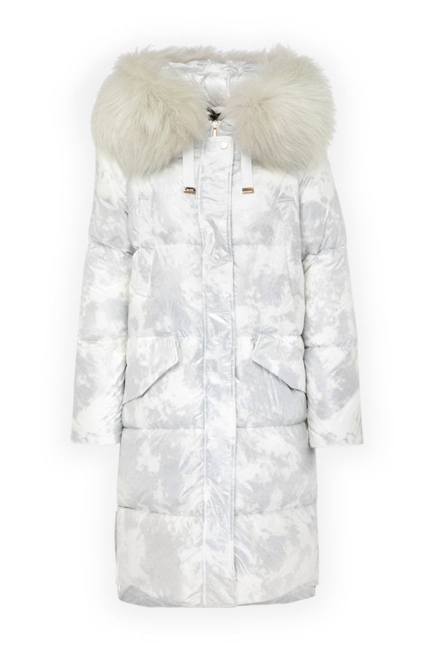 Moorer light down jacket with decorative marble effect and natural fur 180196 - photo 1