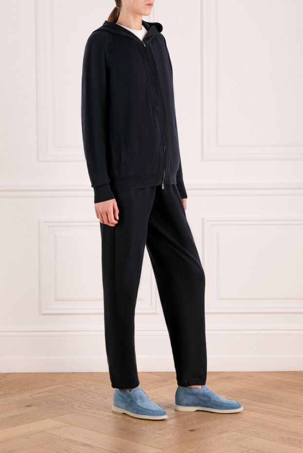 Loro Piana костюм прогулочный женский синий из кашемира 180215 - фото 3