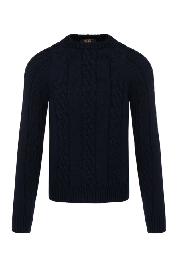 Moorer dark blue wool jumper with a voluminous woven pattern
180278 - photo 1