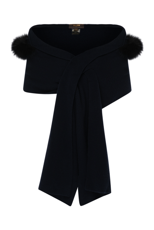 Moorer women's blue cashmere scarf 180294 - photo 1