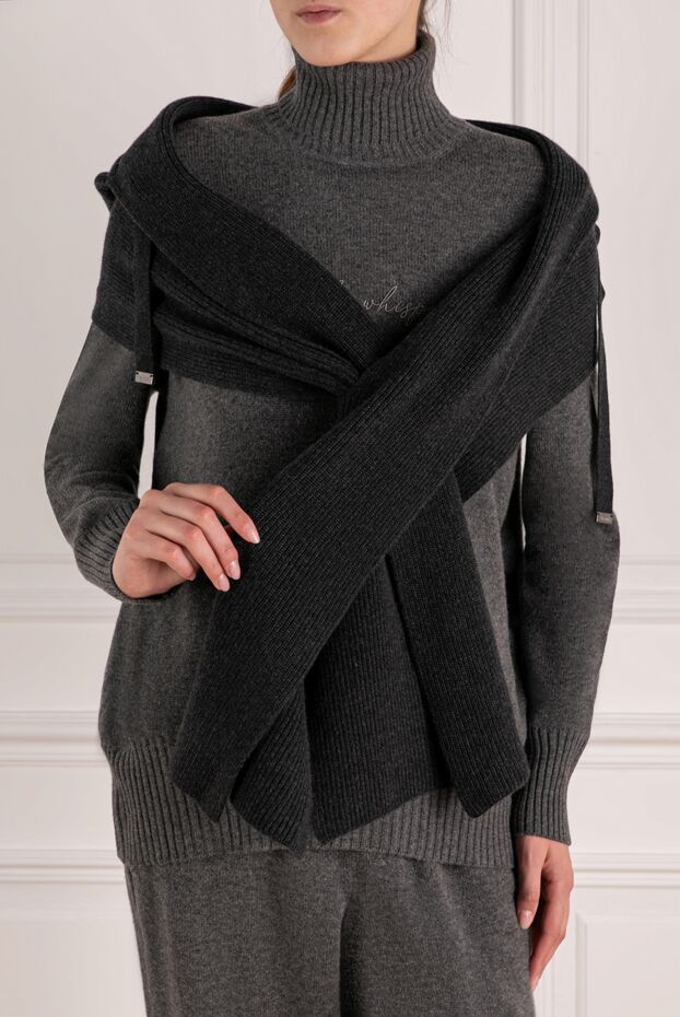 Moorer cashmere scarf with a puffy hood
 180295 - photo 2