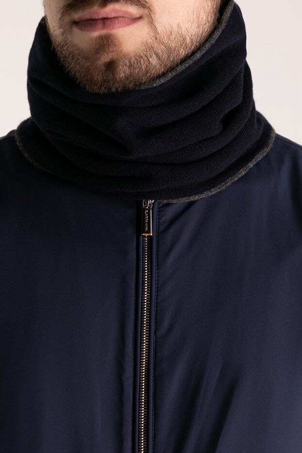 Moorer blue cashmere scarf for men 180301 - photo 2