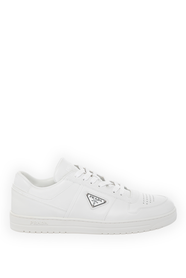 Prada white men's sneakers made of genuine leather 180331 - photo 1