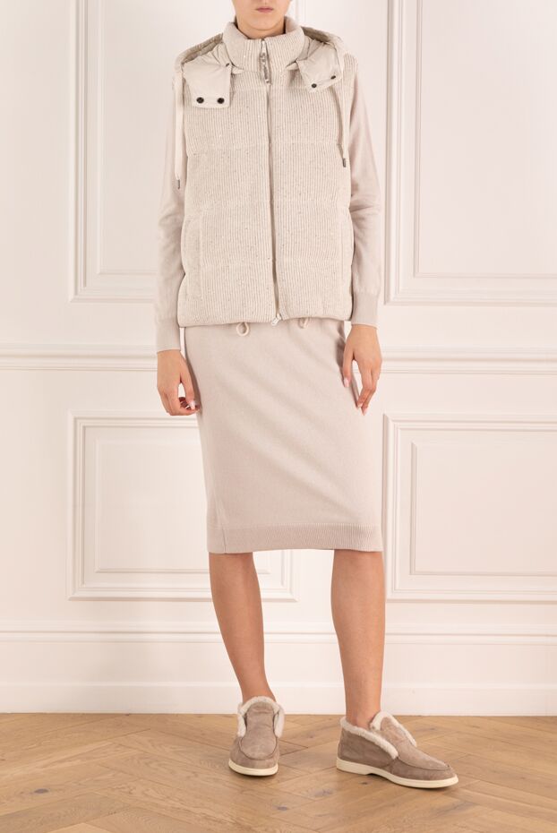 Brunello Cucinelli капюшонмен және жылтыр жылтырақтармен безендірілген көз тартарлық мақтадан жасалған жейде 180359 - фото 2