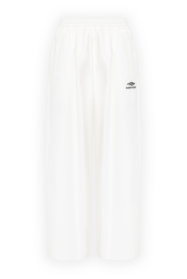 Balenciaga брюки женские белые из хлопка и полиамида 180365 - фото 1