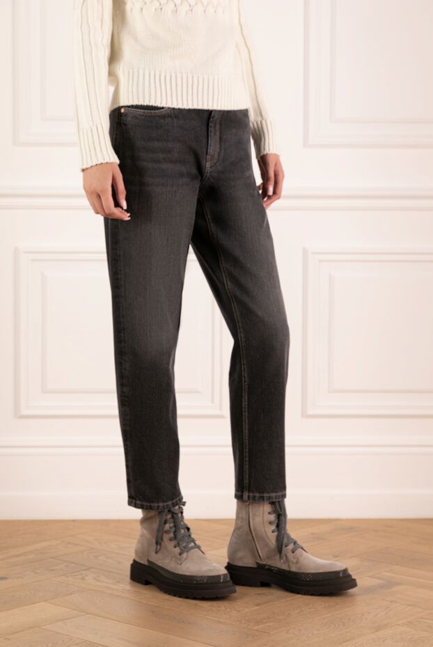 Brunello Cucinelli модель прямого кроя с комфортной посадкой на талии
 180383 - фото 3