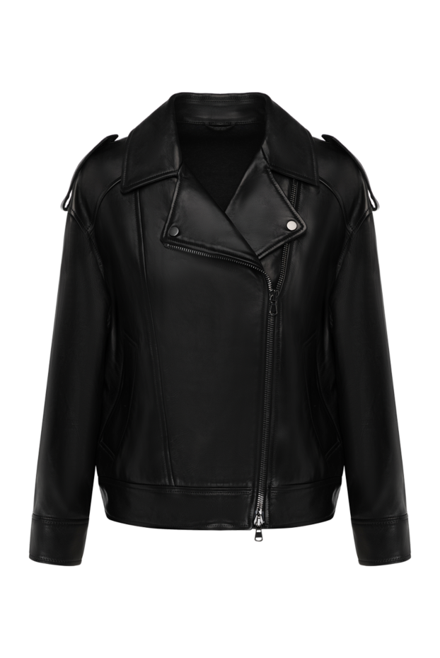 Brunello Cucinelli black women's jacket made of genuine leather 180387 - photo 1