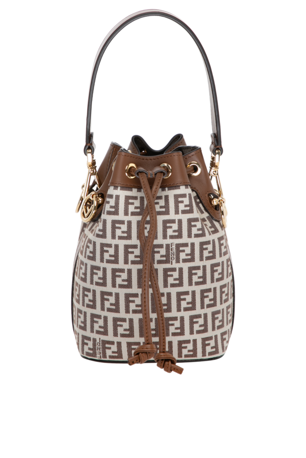 Fendi сумка-мешок mon tresor маленького формата из телячьей кожи коричневого цвета 180473 - фото 1