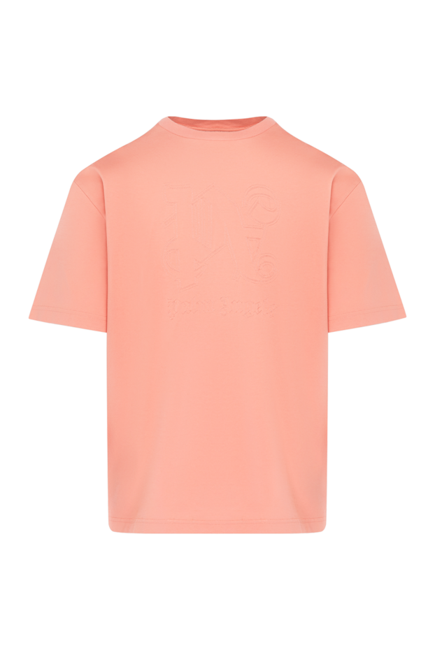 Palm Angels orange men's t-shirt with logo 180481 - photo 1