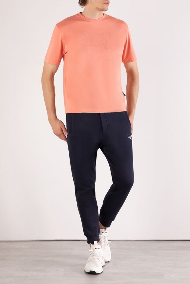 Palm Angels orange men's t-shirt with logo 180481 - photo 2