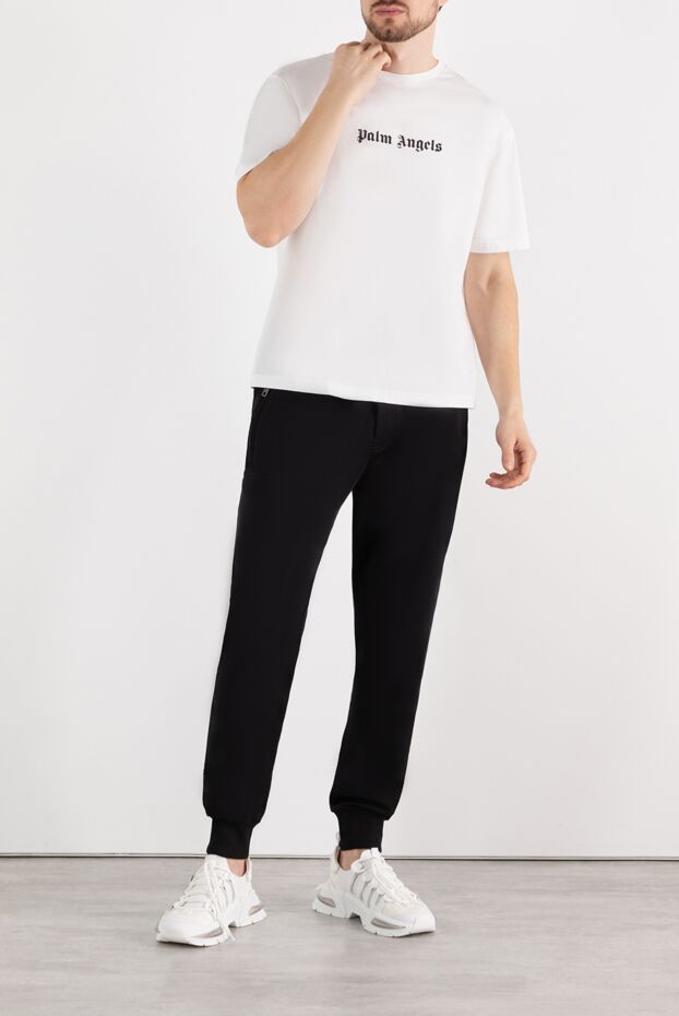 Palm Angels basic cotton t-shirt with contrasting logo print
 180482 - photo 2