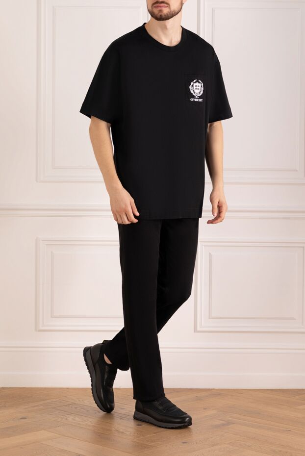 Givenchy қалталы қара ерлерге арналған футболкалар 180488 - фото 2