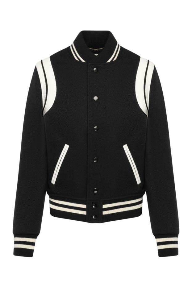 Saint Laurent women's jacket black with white inserts 180510 - photo 1